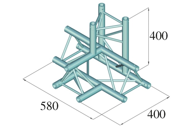 Truss deco Alutruss DECOLOCK DQ3-SPAT42 4-Way T-Piece \/ bk